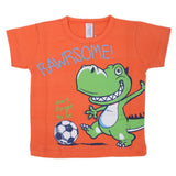 Newborn Boys Round Neck Half Sleeves T-Shirt - Orange, Kids, Newborn Boys Shirts And T-Shirts, Chase Value, Chase Value
