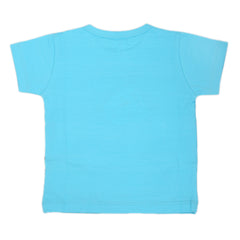 Newborn Boys Round Neck Half Sleeves T-Shirt - Light Blue, Kids, New Born Boys Shirts And T-Shirts, Chase Value, Chase Value