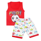 Boys Half Sleeves Sando Suit - Red, Kids, Boys Sets And Suits, Chase Value, Chase Value