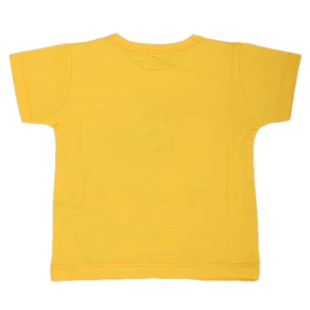 Newborn Boys Round Neck Half Sleeves T-Shirt - Yellow, Kids, Newborn Boys Shirts And T-Shirts, Chase Value, Chase Value