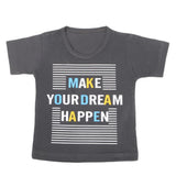 Boys Half Sleeves T-Shirt  - Dark Grey, Kids, Boys T-Shirts, Chase Value, Chase Value