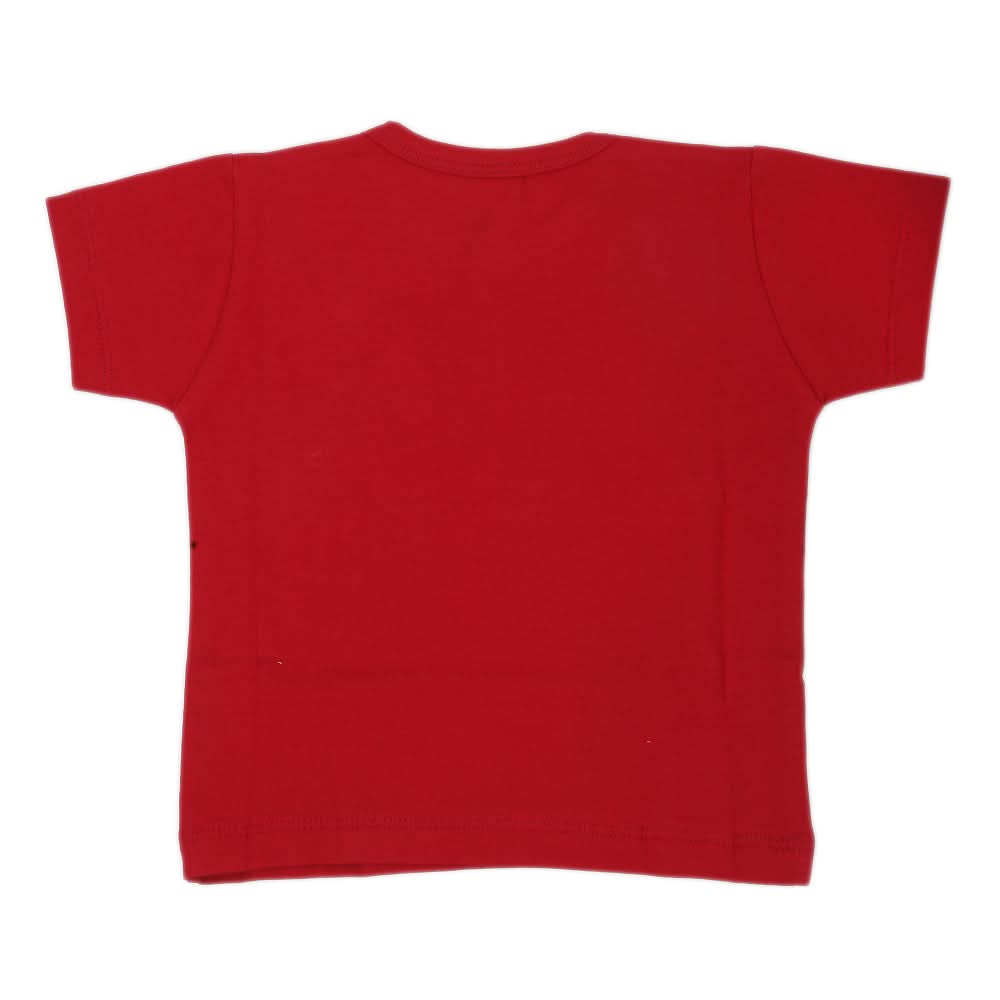 Newborn Boys Round Neck Half Sleeves T-Shirt - Red, Kids, New Born Boys Shirts And T-Shirts, Chase Value, Chase Value