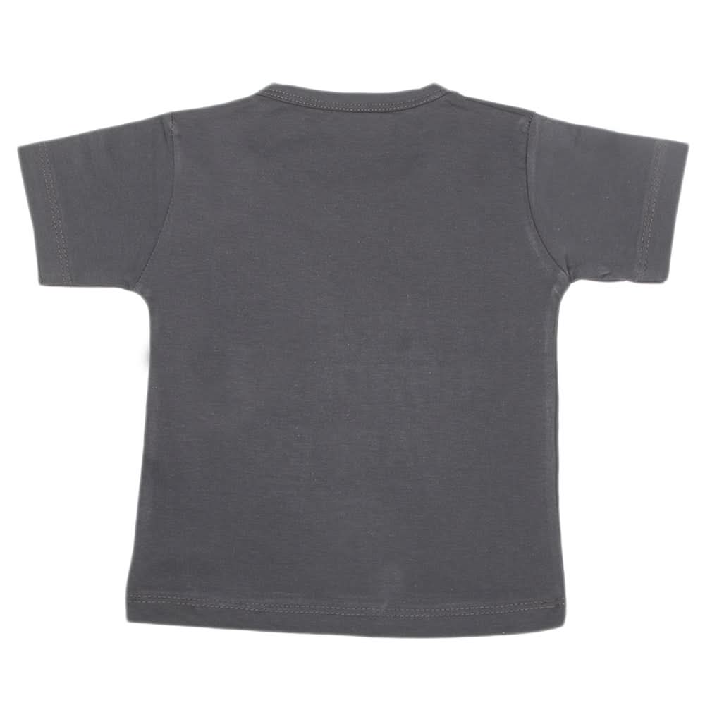 Boys Half Sleeves T-Shirt  - Dark Grey, Kids, Boys T-Shirts, Chase Value, Chase Value
