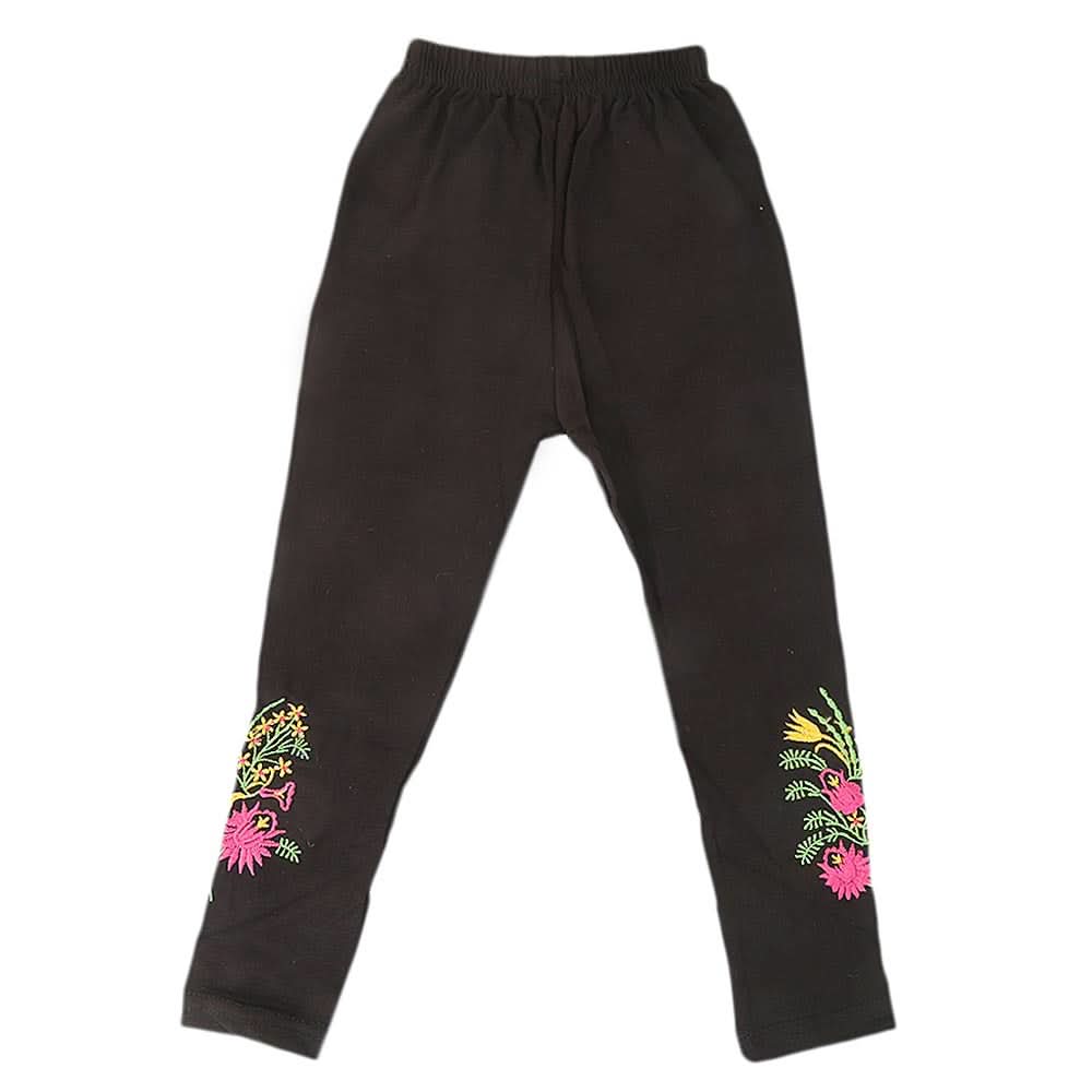 Girls Embroidered Tights - Black, Kids, Tights Leggings And Pajama, Chase Value, Chase Value