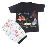 Boys Half Sleeves Short Suit - Black, Kids, Boys Sets And Suits, Chase Value, Chase Value