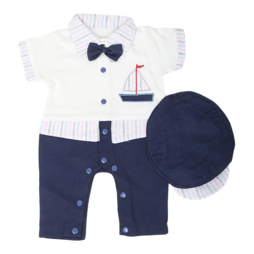Newborn Boys Turkish Romper - Navy Blue, Kids, NB Boys Rompers, Chase Value, Chase Value