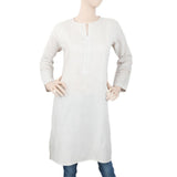 Women's Kurti With Sleeve Lace - Fawn, Women, Ready Kurtis, Chase Value, Chase Value
