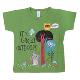 Newborn Boys Round Neck Half Sleeves T-Shirt - Green, Kids, New Born Boys Shirts And T-Shirts, Chase Value, Chase Value