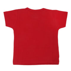 Newborn Boys Round Neck Half Sleeves T-Shirt - Red, Kids, New Born Boys Shirts And T-Shirts, Chase Value, Chase Value