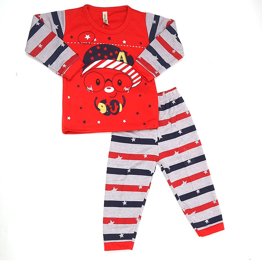 Boys Pajama Suit - Red, Kids, Boys Sets And Suits, Chase Value, Chase Value