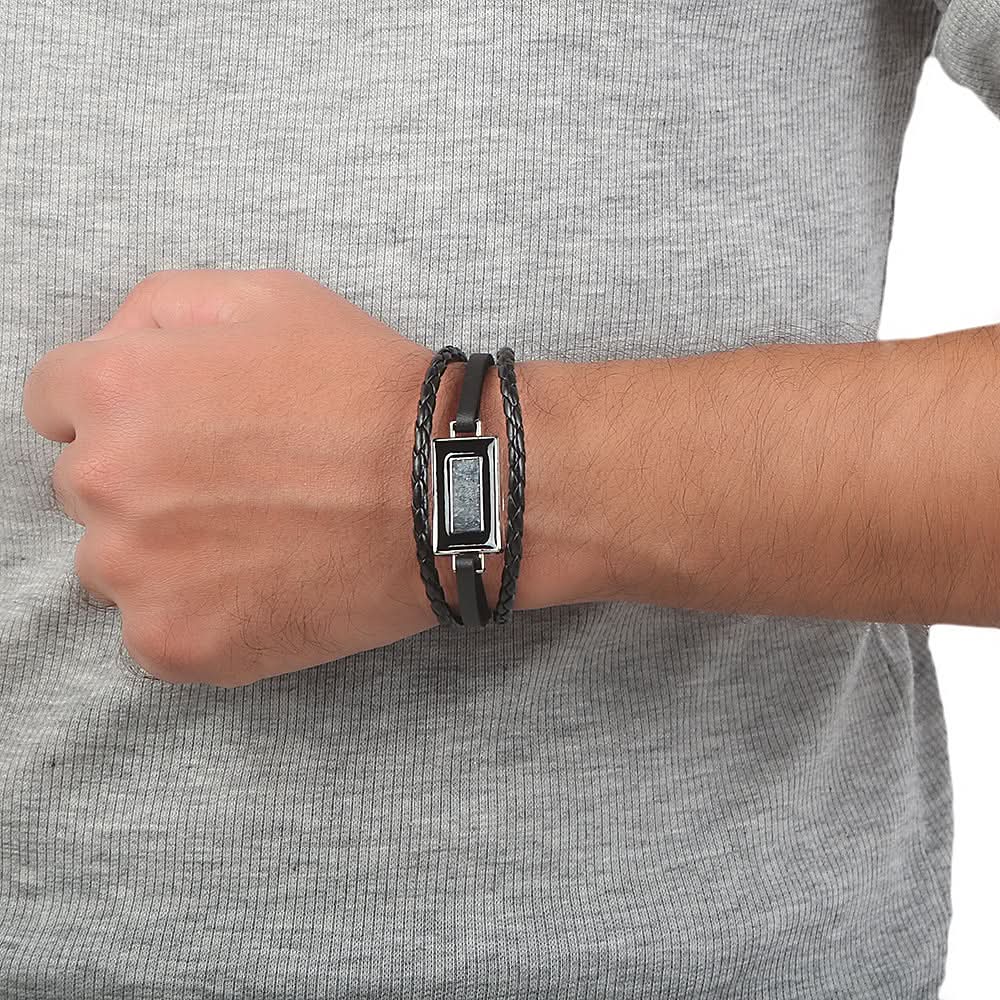 Men's Bracelet - Black & Silver, Men, Jewellery, Chase Value, Chase Value