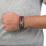 Men's Bracelet - Black & Silver, Men, Jewellery, Chase Value, Chase Value