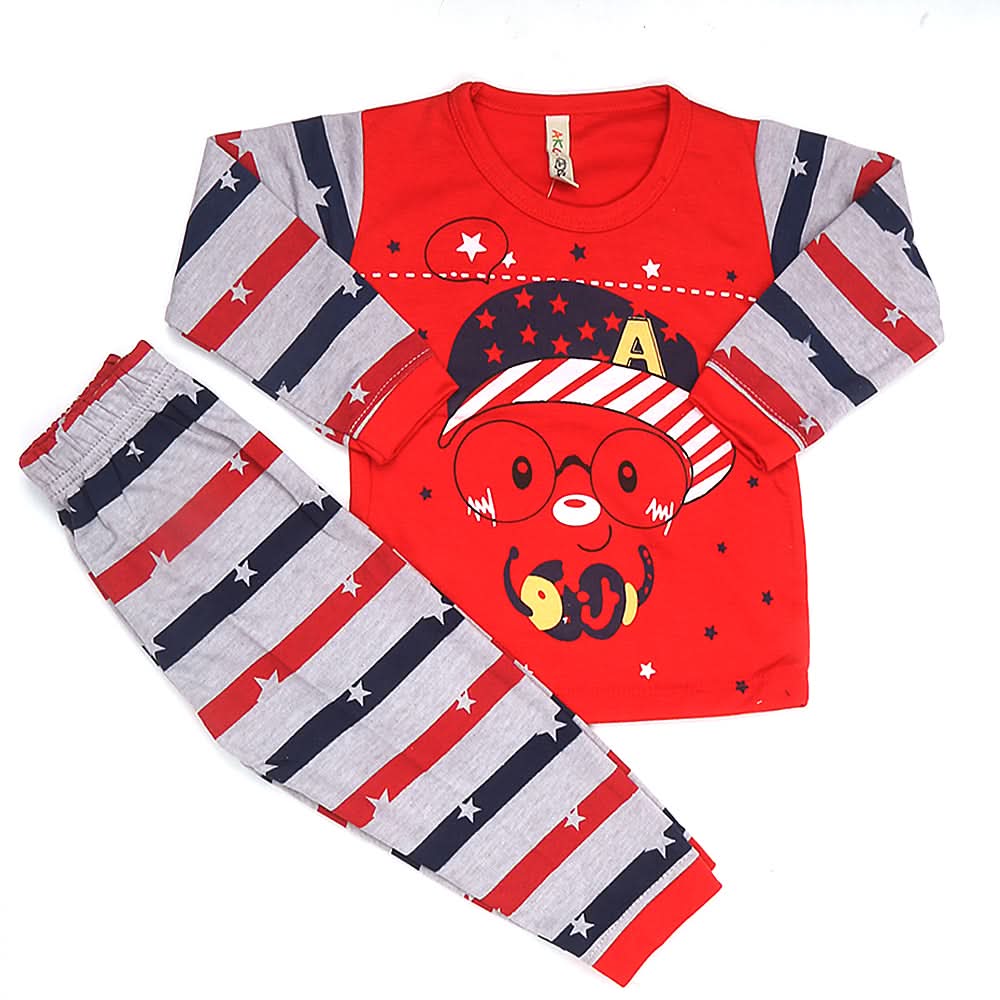 Boys Pajama Suit - Red, Kids, Boys Sets And Suits, Chase Value, Chase Value