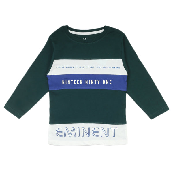 Eminent Boys Full Sleeves T-Shirt - Dark Green, Boys T-Shirts, Eminent, Chase Value