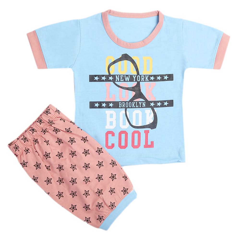 Boys Half Sleeves Short Suit - Blue, Kids, Boys Sets And Suits, Chase Value, Chase Value