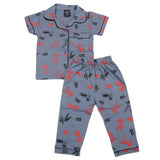 Girls Half Sleeves Night Suit - Grey, Girls Suits, Chase Value, Chase Value