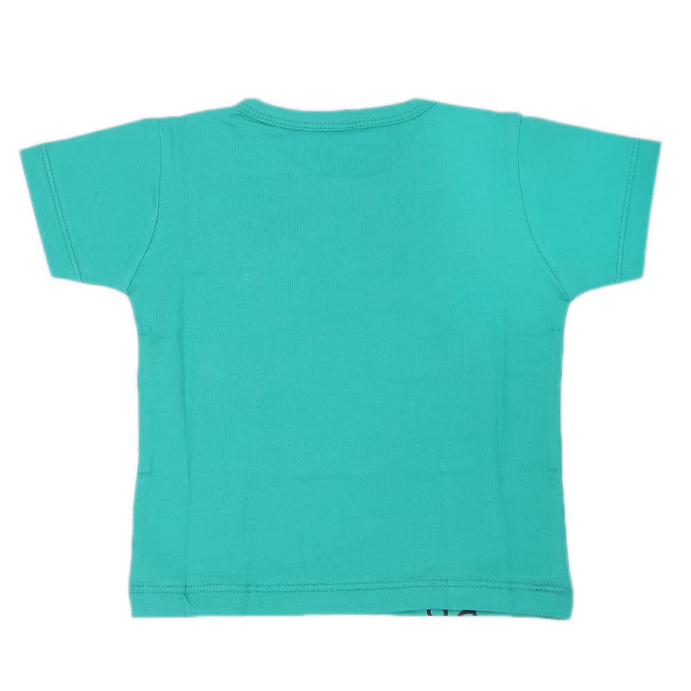 Newborn Boys Round Neck Half Sleeves T-Shirt - Green, Kids, NB Boys Shirts And T-Shirts, Chase Value, Chase Value