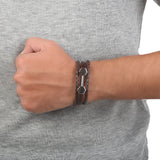 Men's Bracelet - Coffee & Silver, Men, Jewellery, Chase Value, Chase Value