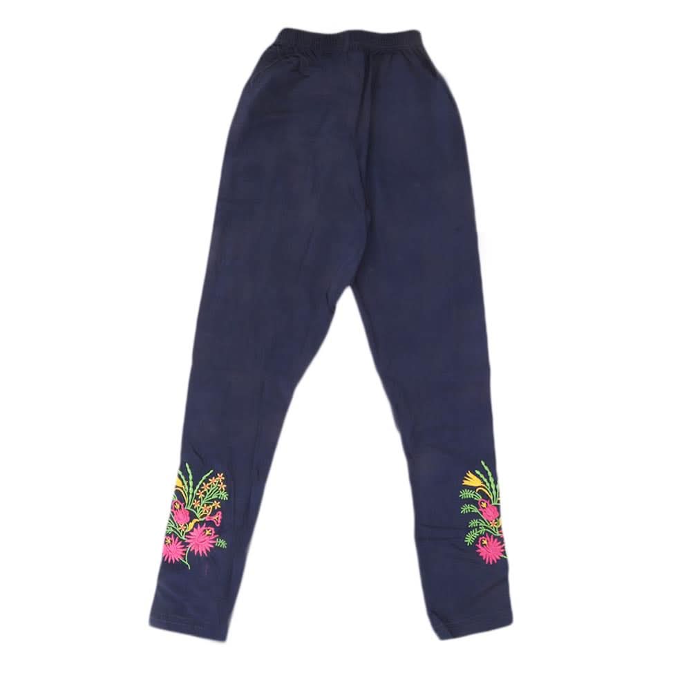 Girls Embroidered Tights - Navy Blue, Kids, Tights Leggings And Pajama, Chase Value, Chase Value