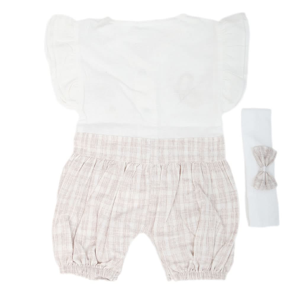 Newborn Girls Turkish Romper - Light Brown, Kids, NB Girls Rompers, Chase Value, Chase Value