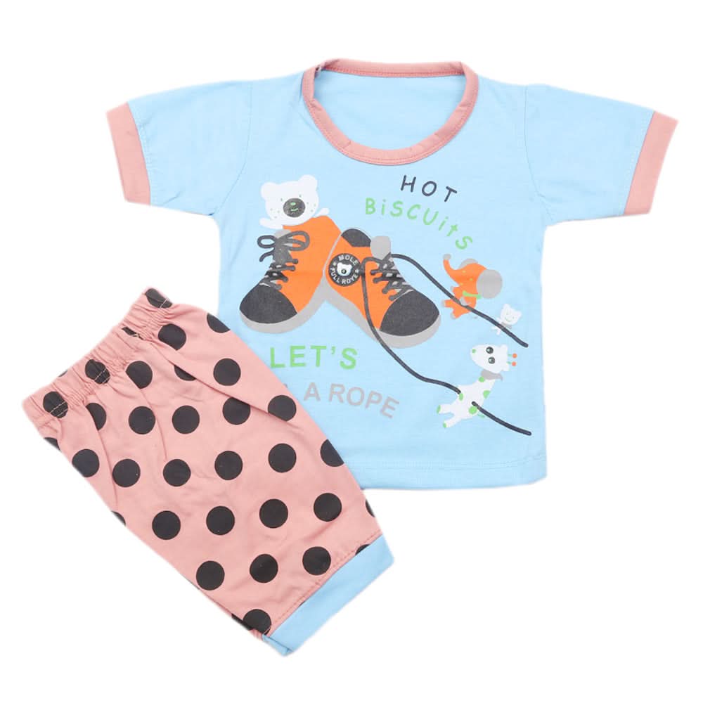 Boys Half Sleeves Short Suit - Blue, Kids, Boys Sets And Suits, Chase Value, Chase Value