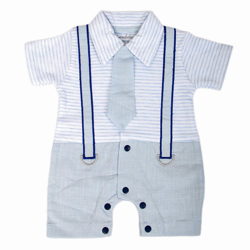 Newborn Boys Turkish Romper - Light Blue, Kids, NB Boys Rompers, Chase Value, Chase Value