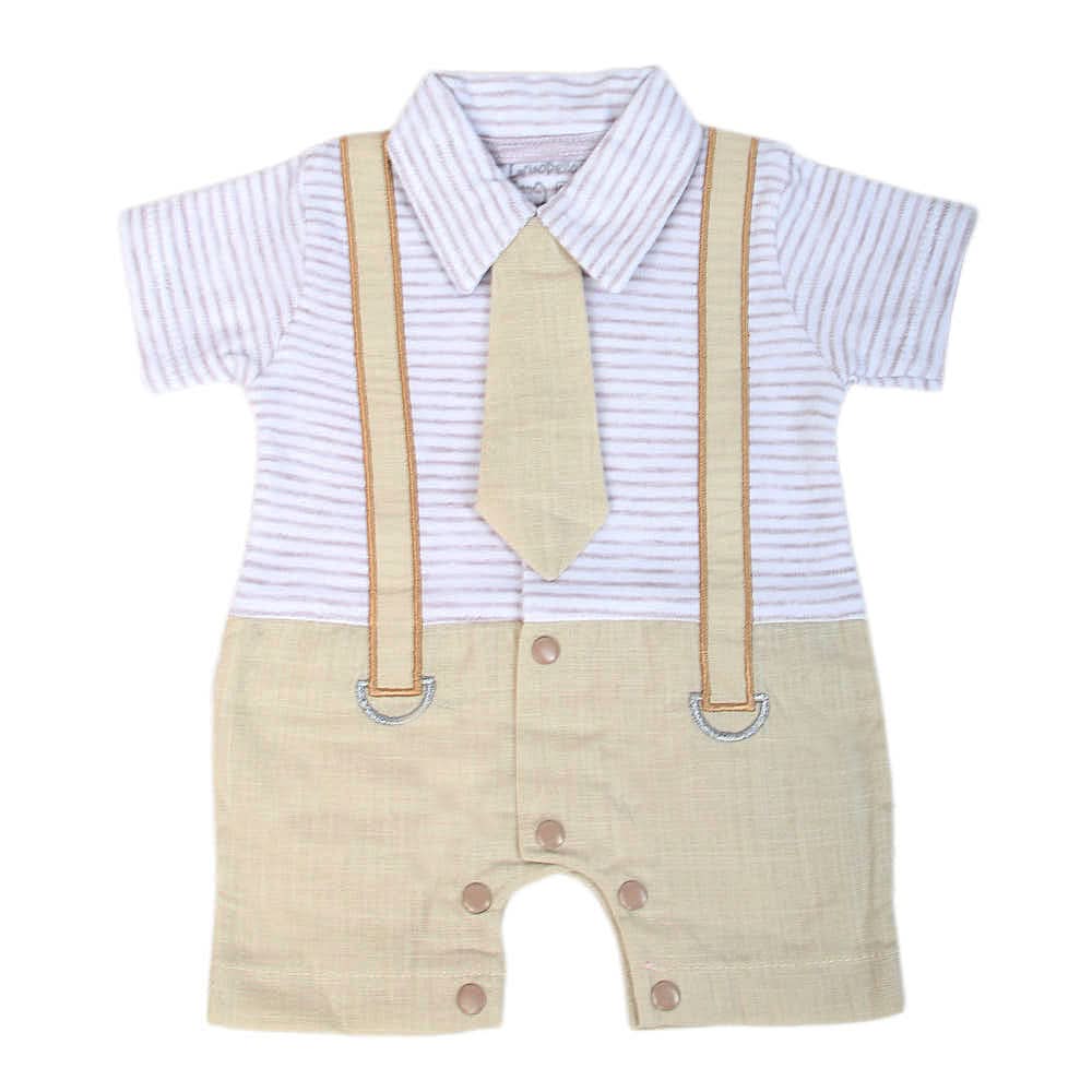 Newborn Boys Turkish Romper - Beige, Kids, NB Boys Rompers, Chase Value, Chase Value