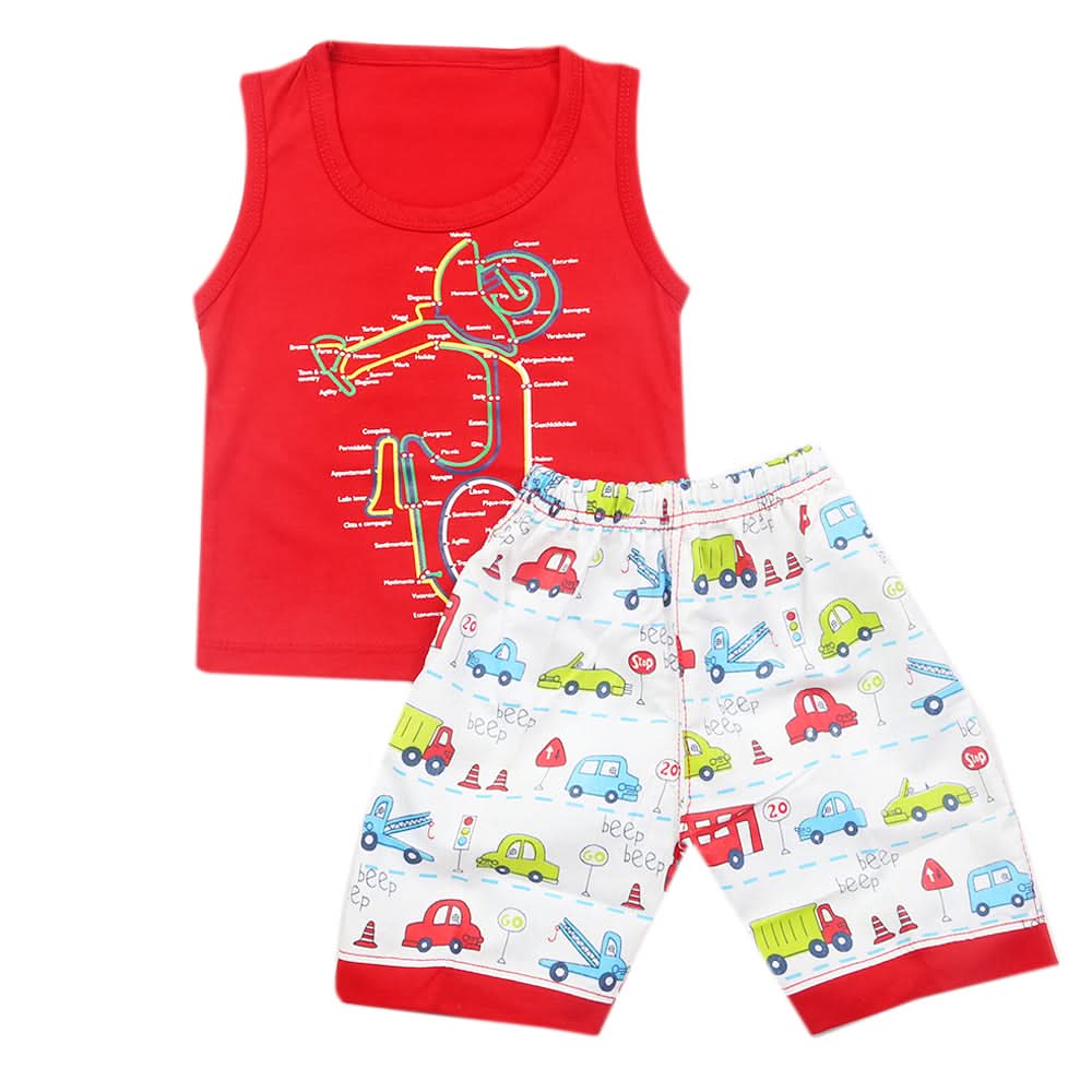 Boys Half Sleeves Sando Suit - Red, Kids, Boys Sando, Chase Value, Chase Value