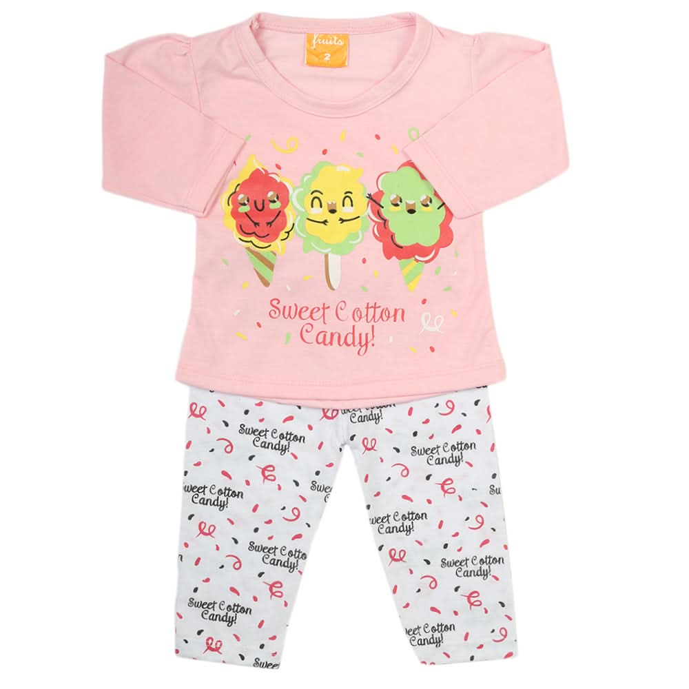 Newborn Girls Full Sleeves Suit - Light Pink, Newborn Girls Sets & Suits, Chase Value, Chase Value