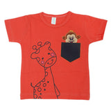 Newborn Boys Round Neck Half Sleeves T-Shirt - Red, Kids, New Born Boys Shirts And T-Shirts, Chase Value, Chase Value