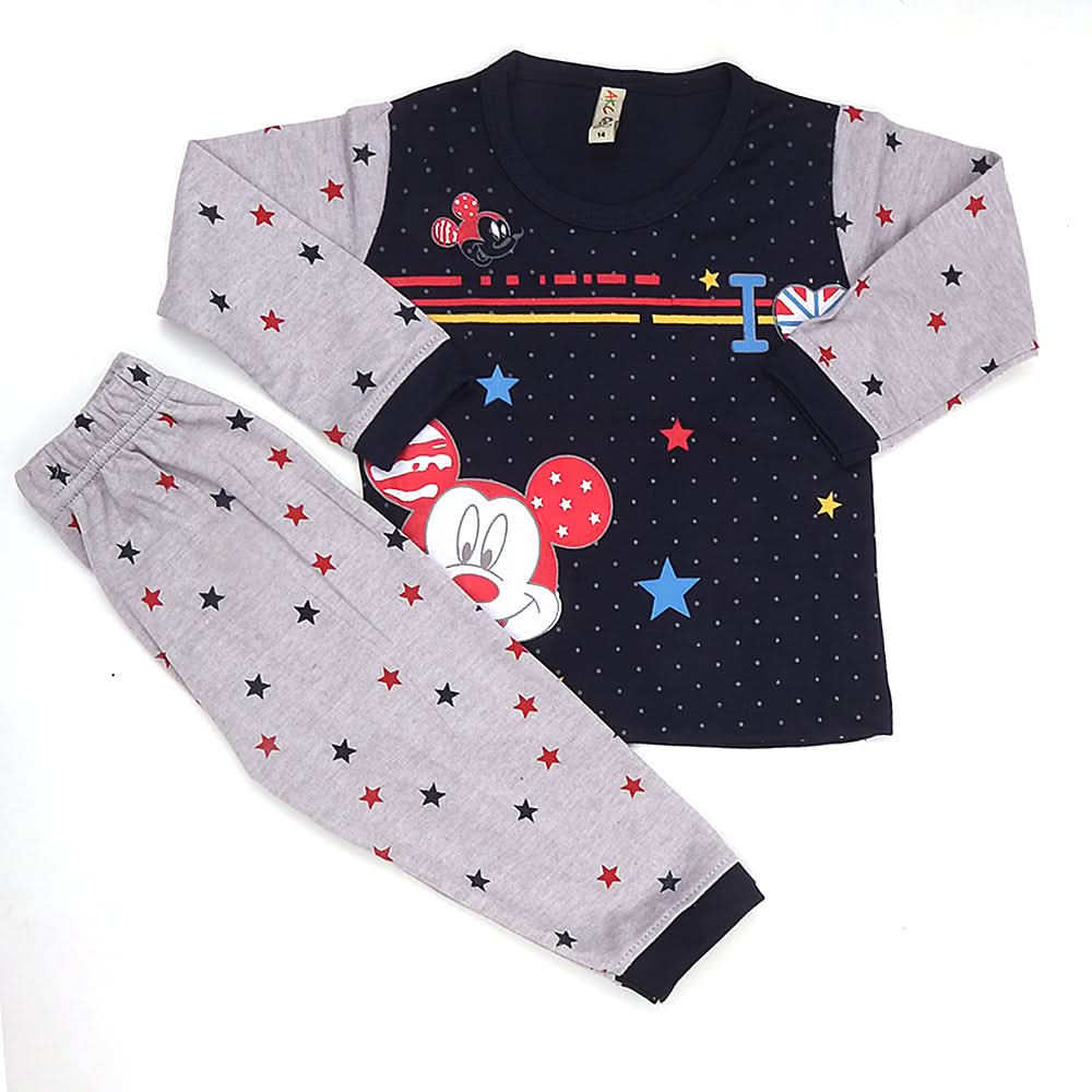 Boys Pajama Suit - Navy Blue, Kids, Boys Sets And Suits, Chase Value, Chase Value