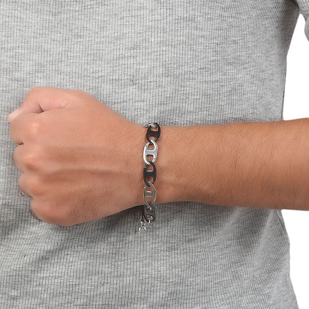 Men's Bracelet - Black & Silver, Men, Jewellery, Chase Value, Chase Value
