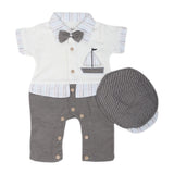 Newborn Boys Turkish Romper - Grey, Kids, NB Boys Rompers, Chase Value, Chase Value