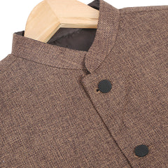 Men's Plain Waist Coat - Dark Brown, Men, Waist Coats, Chase Value, Chase Value