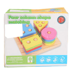 Four Column Shape Matching Toy - Multi - test-store-for-chase-value