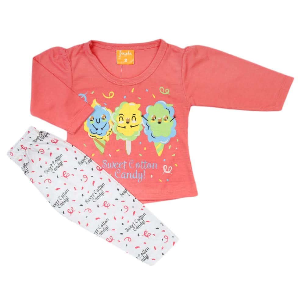 Newborn Girls Full Sleeves Suit - Dark Pink, Newborn Girls Sets & Suits, Chase Value, Chase Value