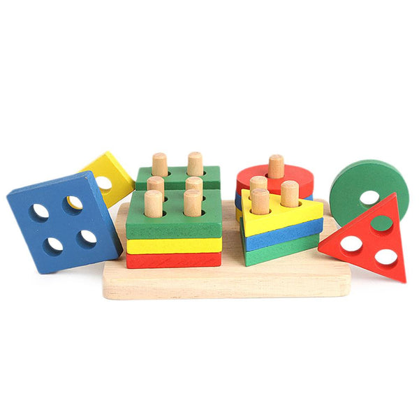 Four Column Shape Matching Toy - Multi - test-store-for-chase-value