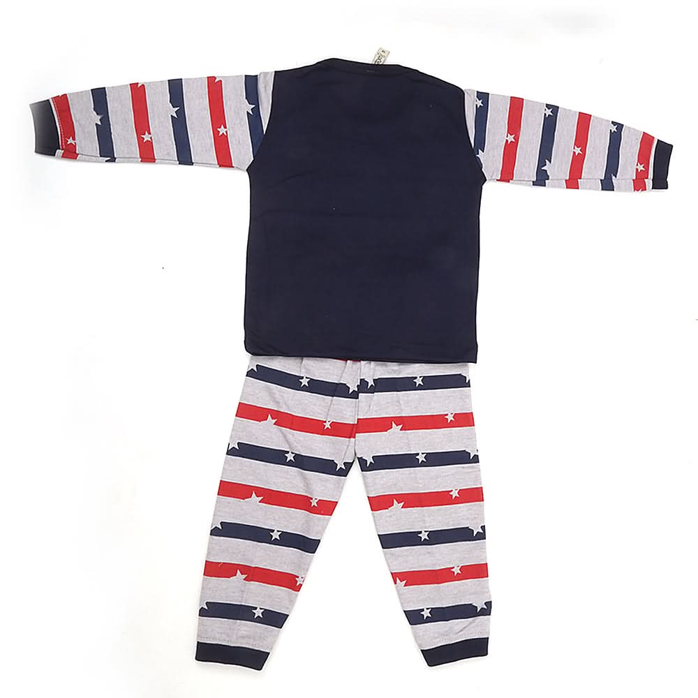 Boys Pajama Suit - Navy Blue, Kids, Boys Sets And Suits, Chase Value, Chase Value
