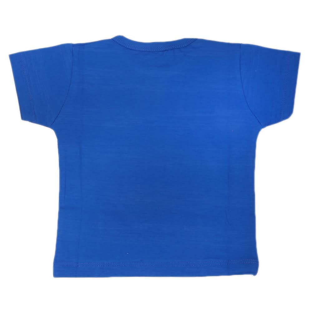 Newborn Boys Round Neck Half Sleeves T-Shirt - Royal Blue, Kids, NB Boys Shirts And T-Shirts, Chase Value, Chase Value