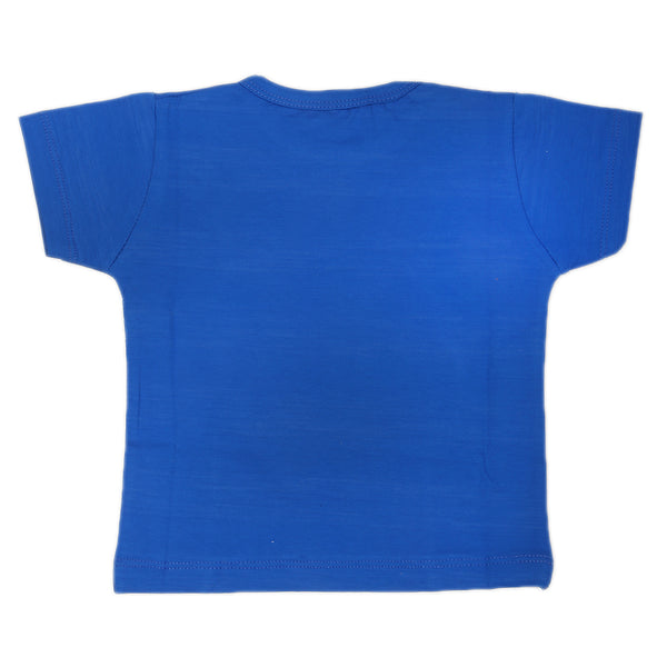 Newborn Boys Round Neck Half Sleeves T-Shirt - Royal Blue, Kids, NB Boys Shirts And T-Shirts, Chase Value, Chase Value