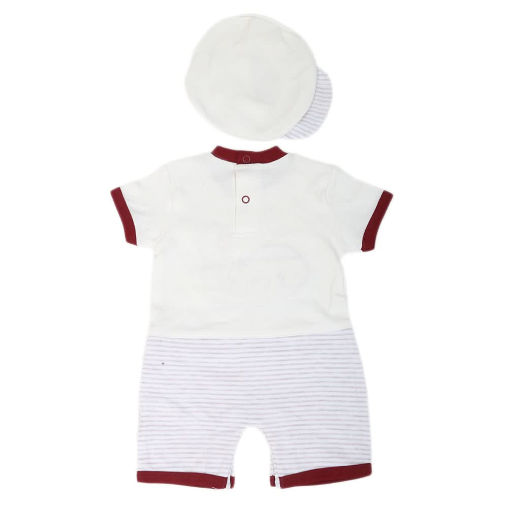 Newborn Boys Turkish Romper - Maroon, Kids, NB Boys Rompers, Chase Value, Chase Value