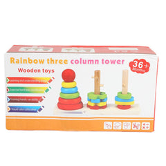 Rainbow Three Column Tower - Multi - test-store-for-chase-value