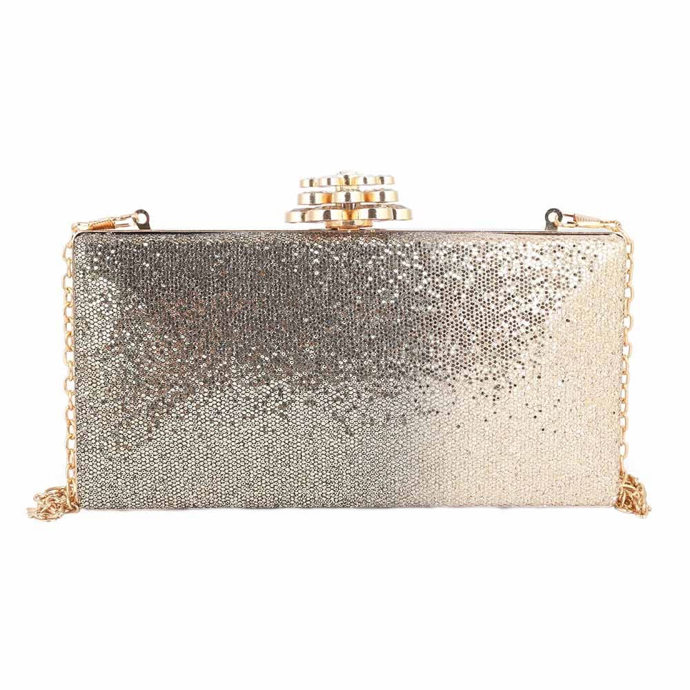 Women's Bridal Clutch XS-400 (SH76) - Golden, Women, Clutches, Chase Value, Chase Value