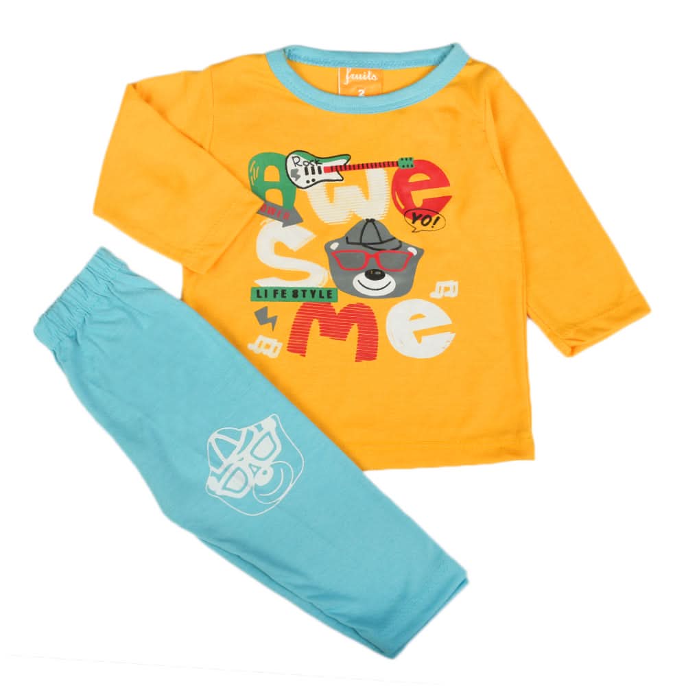 Newborn Boys Full Sleeves Suit - Yellow, Newborn Boys Sets & Suits, Chase Value, Chase Value