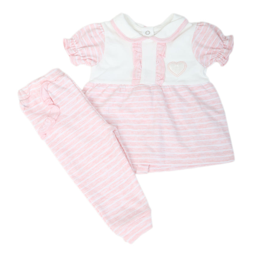 Newborn Girls Half Sleeves Suit - Pink, Kids, NB Girls Sets And Suits, Chase Value, Chase Value