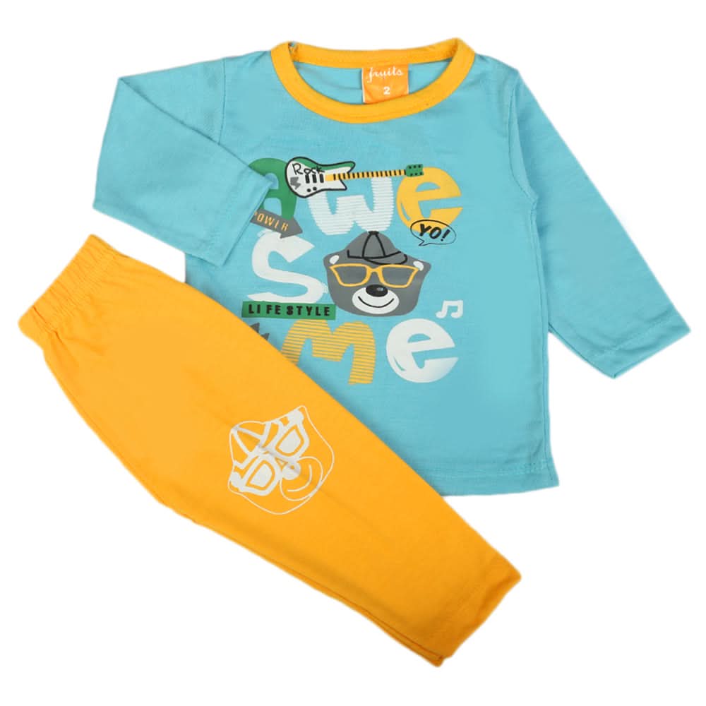 Newborn Boys Full Sleeves Suit - Light Blue, Newborn Boys Sets & Suits, Chase Value, Chase Value
