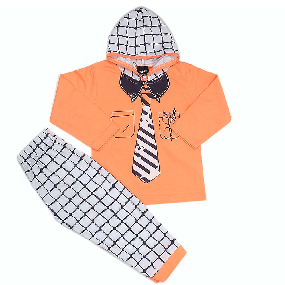 Boys Pajama Suit - Orange, Kids, Boys Sets And Suits, Chase Value, Chase Value