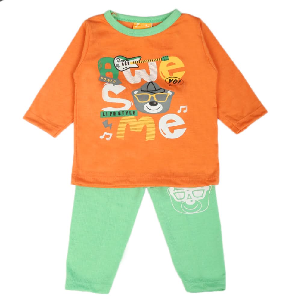 Newborn Boys Full Sleeves Suit - Peach, Newborn Boys Sets & Suits, Chase Value, Chase Value