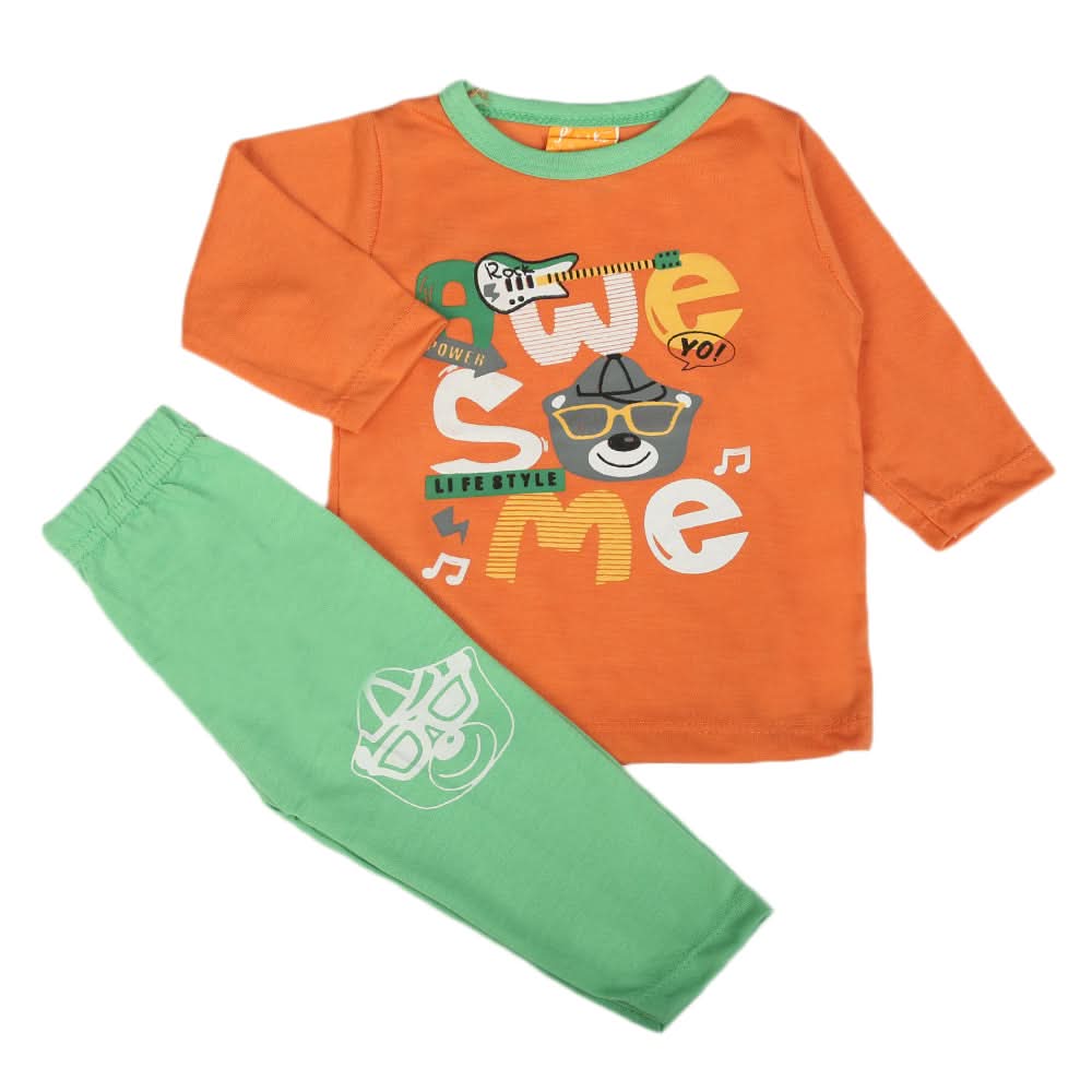 Newborn Boys Full Sleeves Suit - Peach, Newborn Boys Sets & Suits, Chase Value, Chase Value