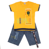 Boys Half Sleeves Short Suit - Yellow, Kids, Boys Sets And Suits, Chase Value, Chase Value